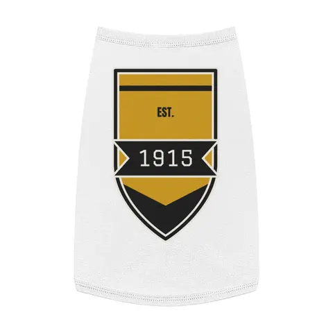 Xavier 1915 Gold & Black Pet Tank Top — front view