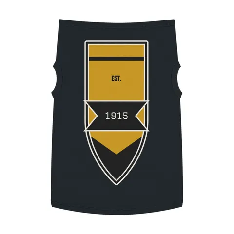 Xavier 1915 Gold & Black Pet Tank Top — front view