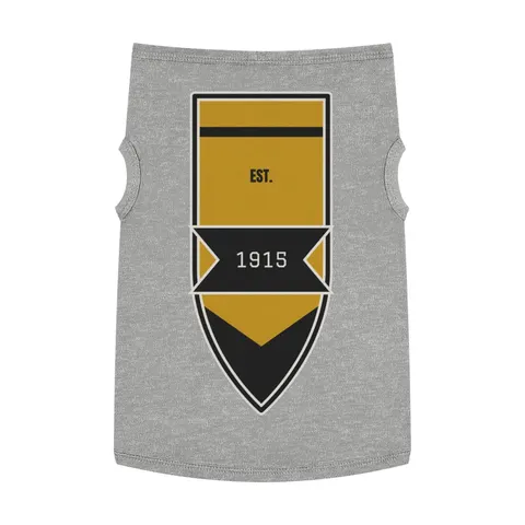 Xavier 1915 Gold & Black Pet Tank Top — front view