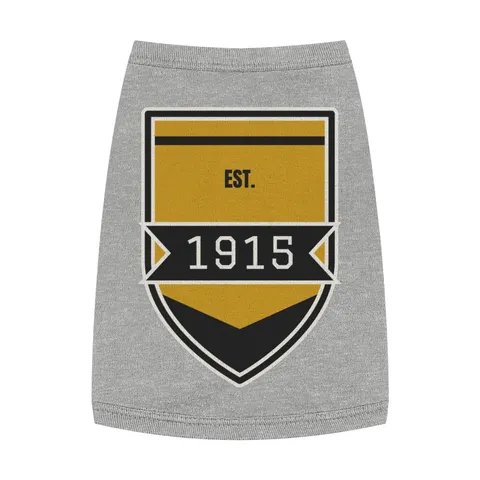 Xavier 1915 Gold & Black Pet Tank Top — front view