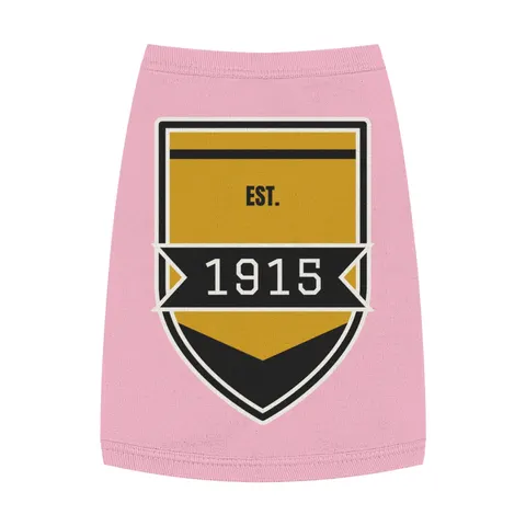 Xavier 1915 Gold & Black Pet Tank Top — front view
