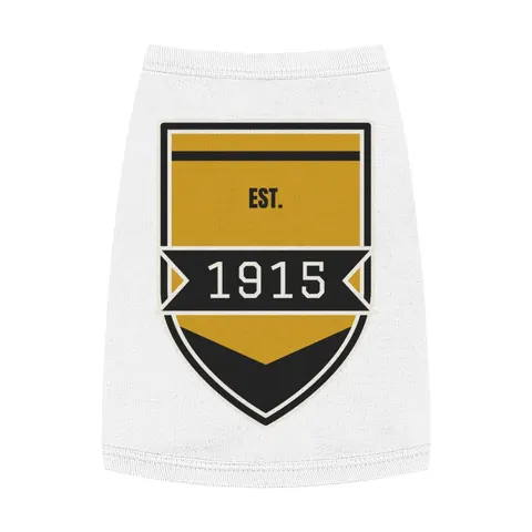 Xavier 1915 Gold & Black Pet Tank Top — front view