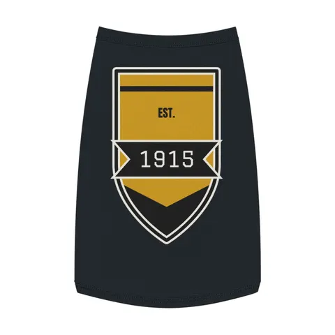 Xavier 1915 Gold & Black Pet Tank Top — front view