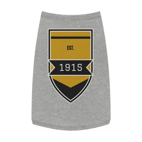 Xavier 1915 Gold & Black Pet Tank Top — front view