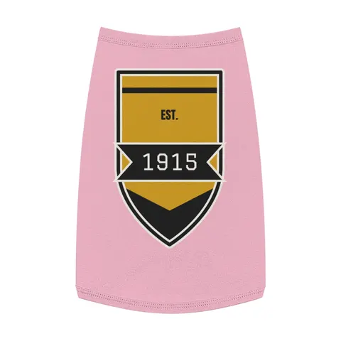 Xavier 1915 Gold & Black Pet Tank Top — front view