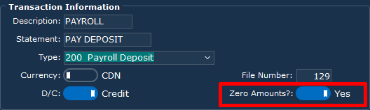 Zero Amounts