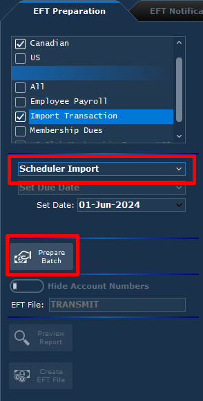 Scheduler Import