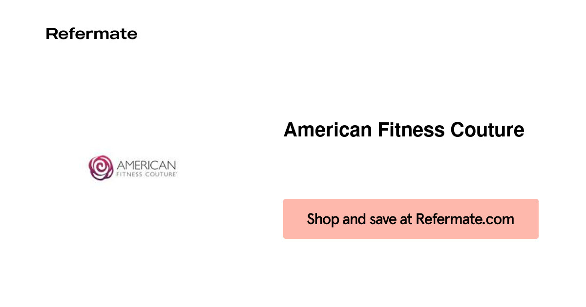 20 off American Fitness Couture Coupons, Promo Codes January, 2024