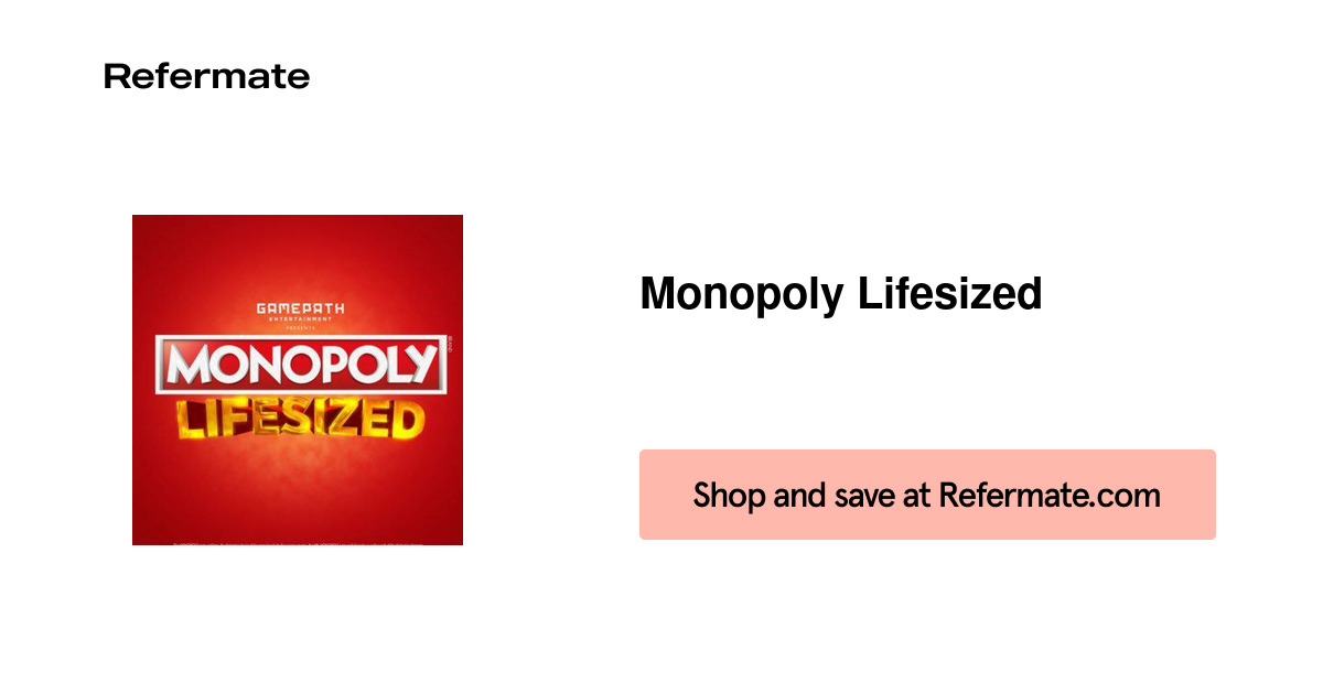 50 off Monopoly Lifesized Discount Code, Voucher Codes August, 2024
