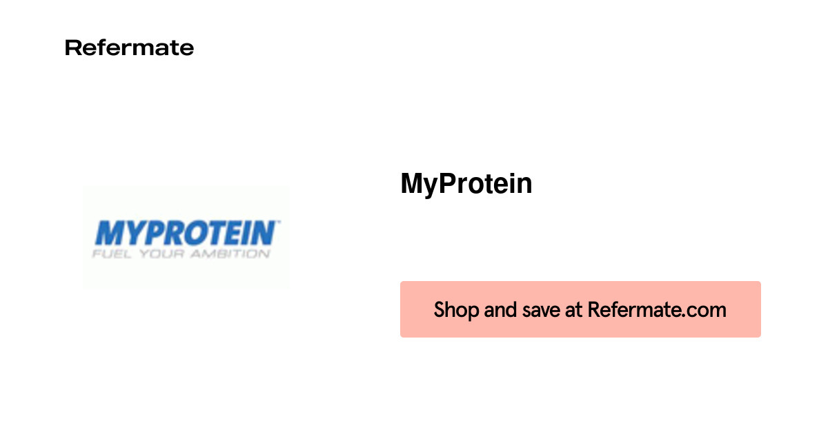 60 off MyProtein Coupons, Promo Codes July, 2021 — Refermate