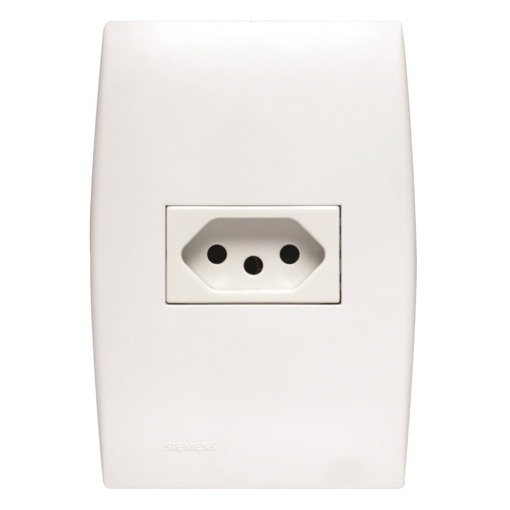 Conjunto Soprano Ilus 4X2 Branco com Placa 1 Tomada 10A 5UB99052
