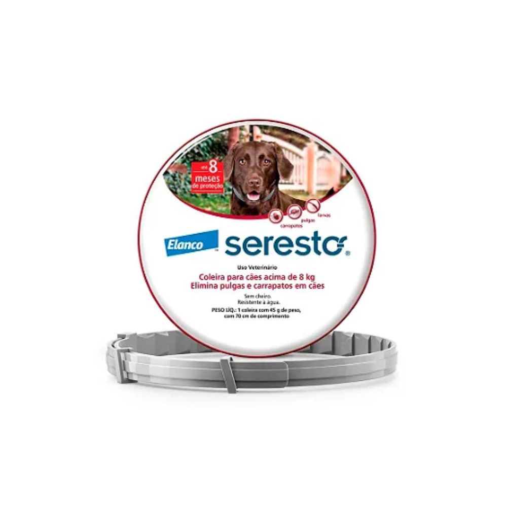 Coleira Antipulgas e Carrapatos Seresto para Cães Pequenos 38cm