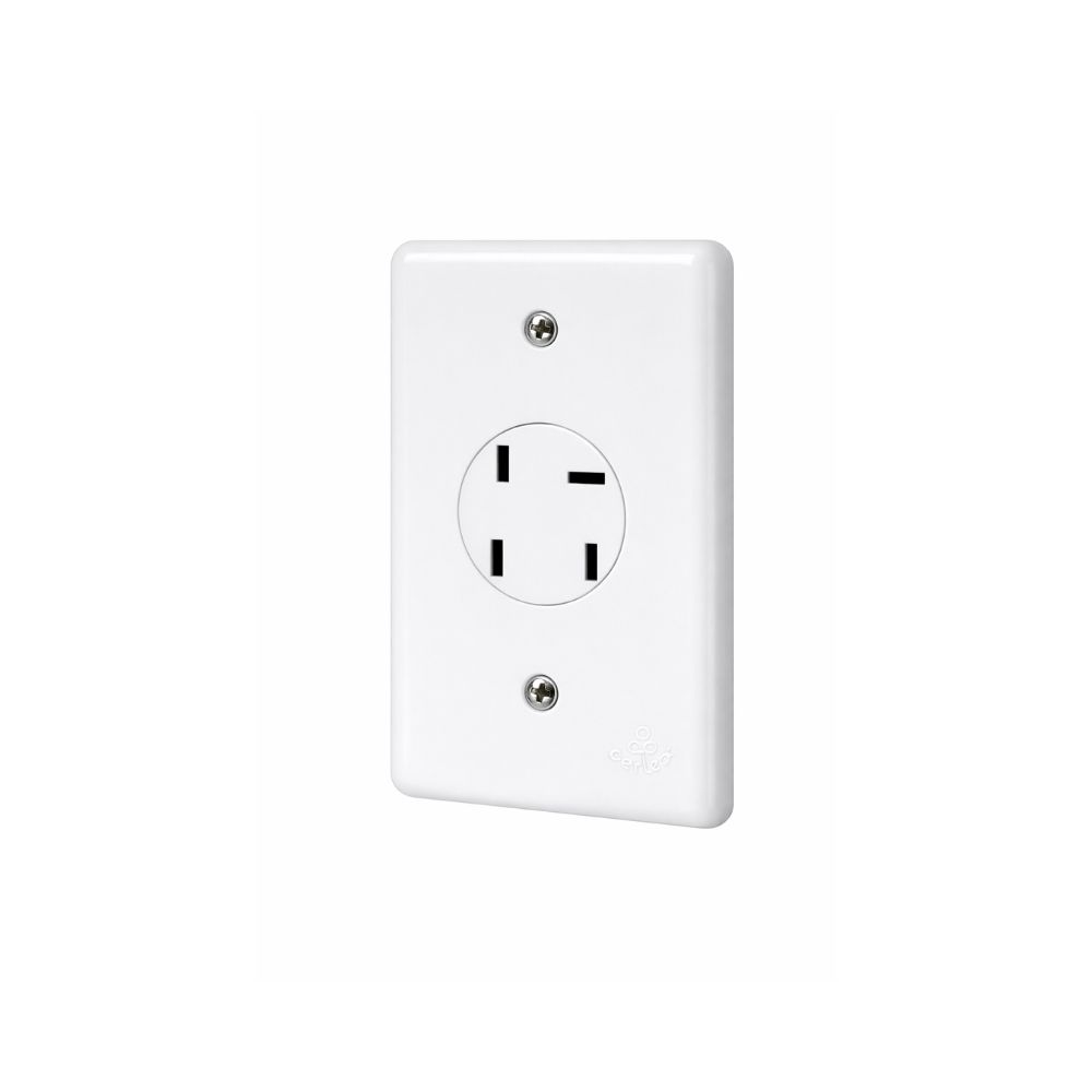 Conjunto Tomada Fone Perlex - "Branca" com Placa | 2360