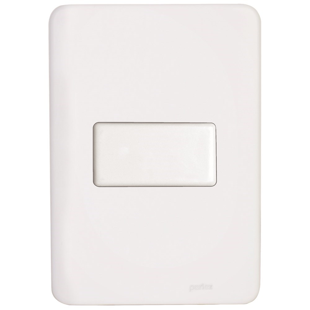 Conjunto Perlex Aros 4X2 Branco com Placa 1 Simples 7381