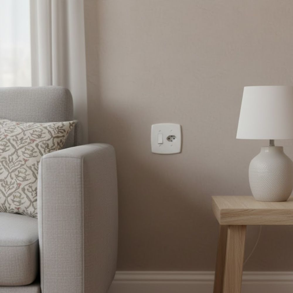 Placa Perlex Branca 4x4 (1 Saida+tomada) 23PL1/1T