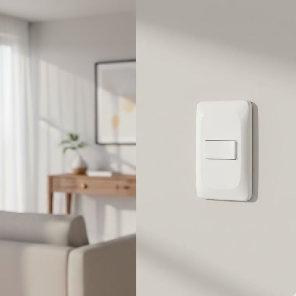 Conjunto Pial Pop 4X2 Branco com Placa 1 Simples LGX010