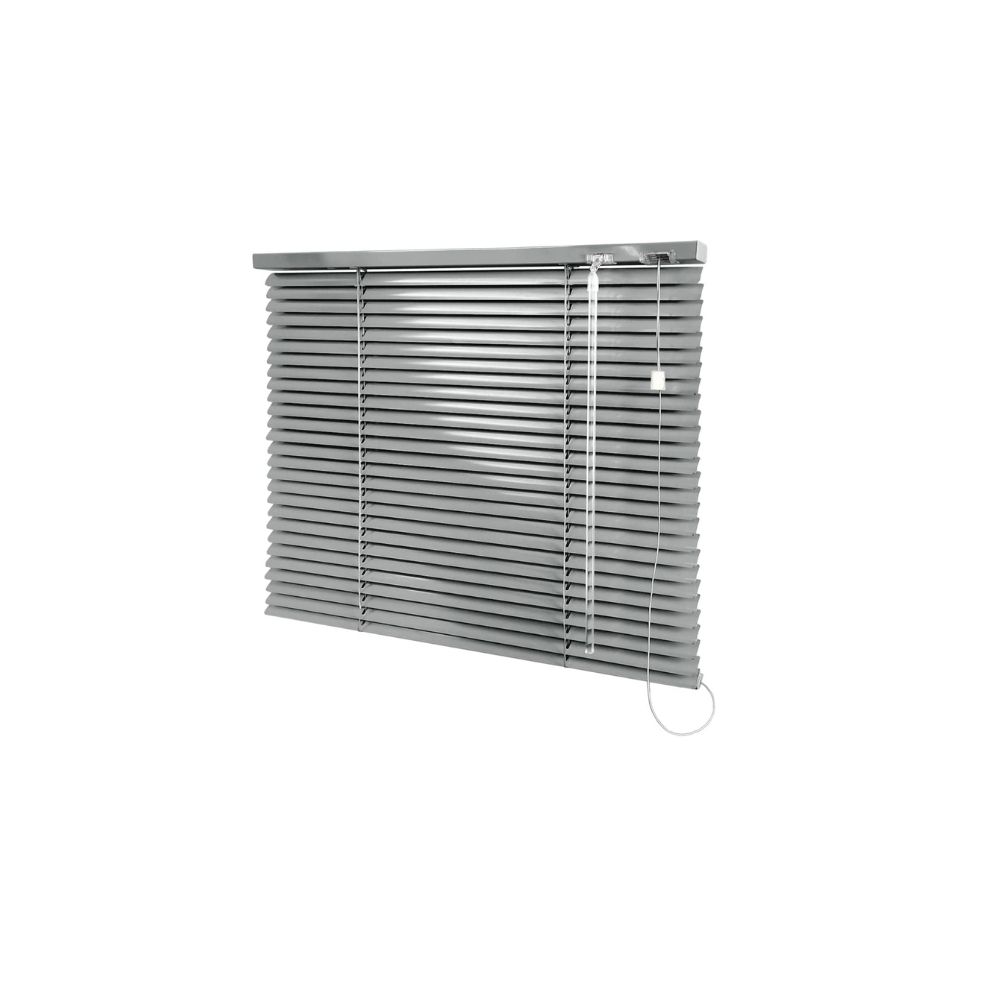 Persiana Horizontal PVC Cinza L100CM X A130CM X 25mm | PR2903-5