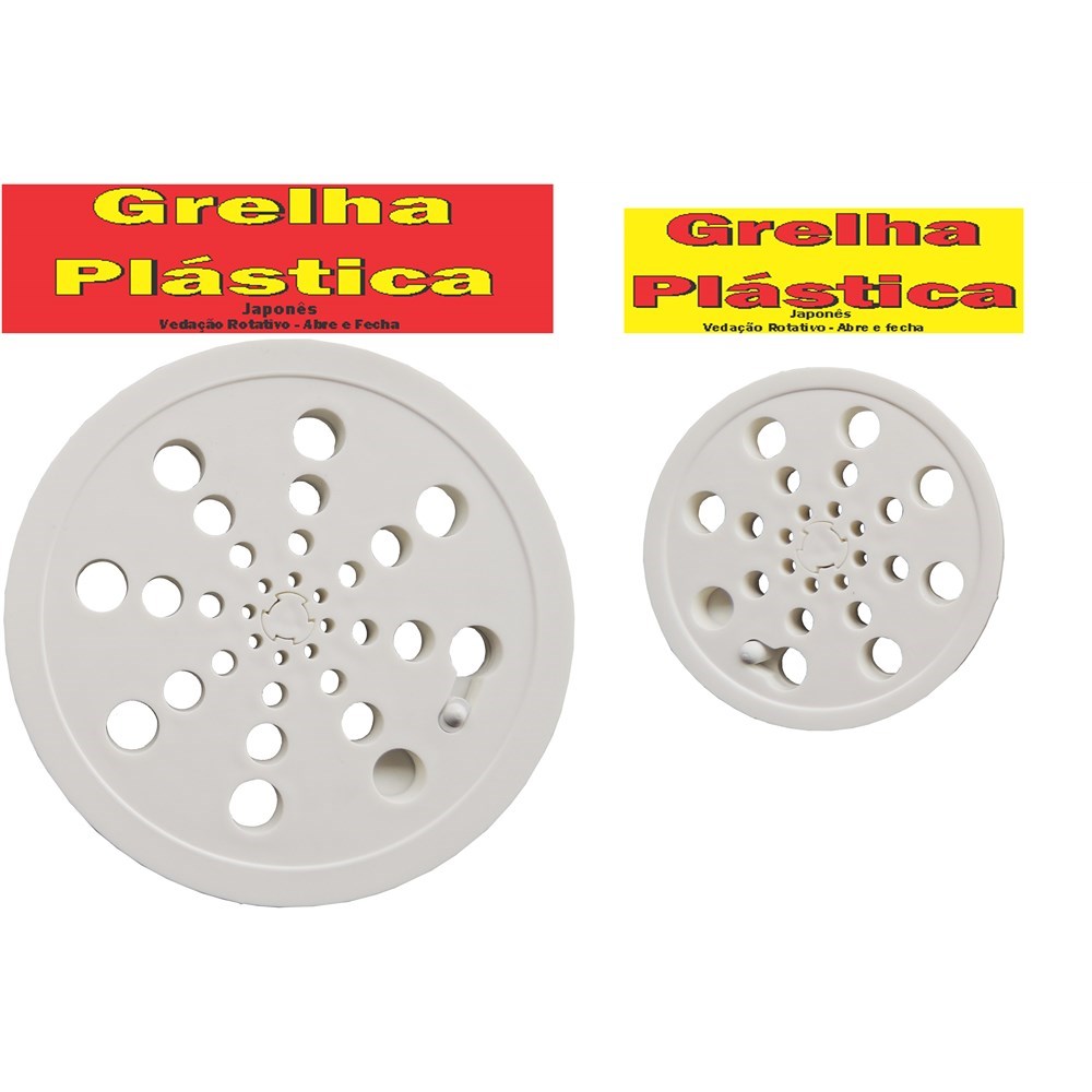Grelha Plástica Overtime Redonda Branca com Fecho 15 180002