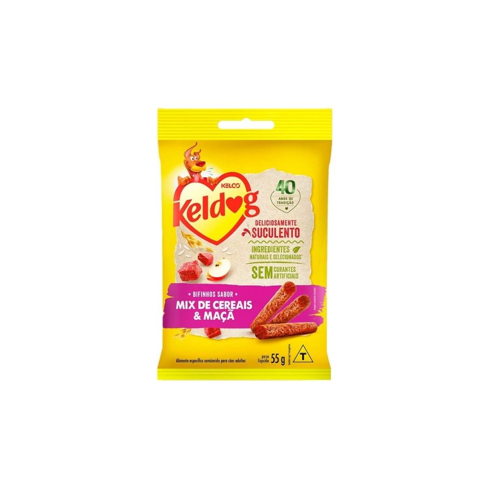 Bifinho Para Cães Mix de Cereais E Maçã Keldog 55g