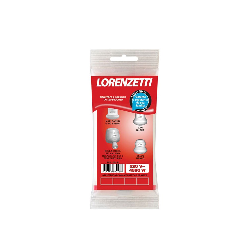 Resistência Lorenzetti Ducha/Torneira 220V 4500W 055B 7589080
