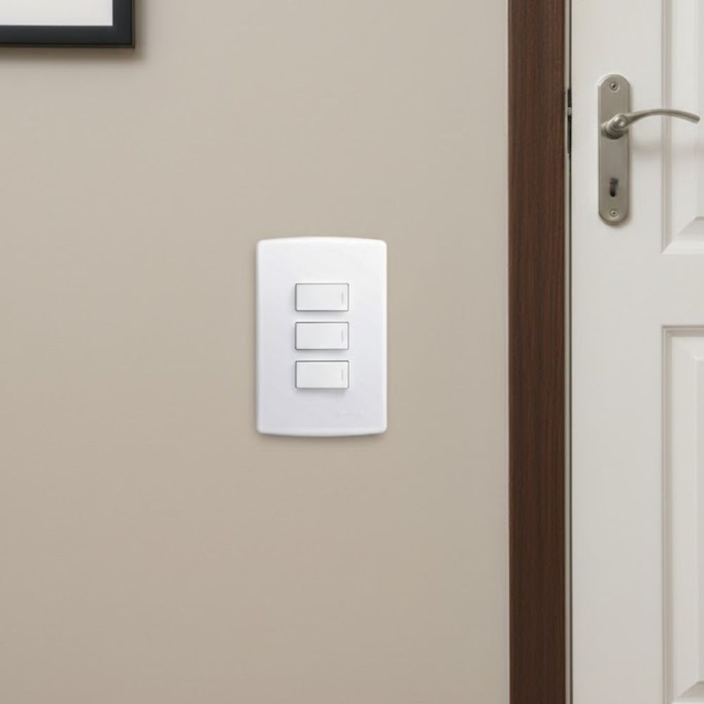 Placa Alumbra Siena 4x2 Branca (3 Modulos) 6403