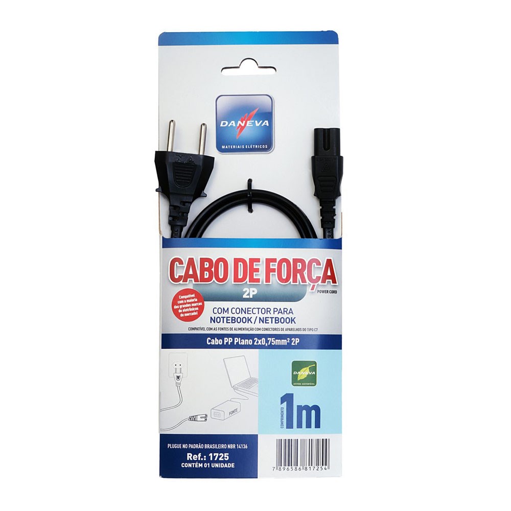 Cabo Força Note Daneva 2x0.75 2P1m DN1725