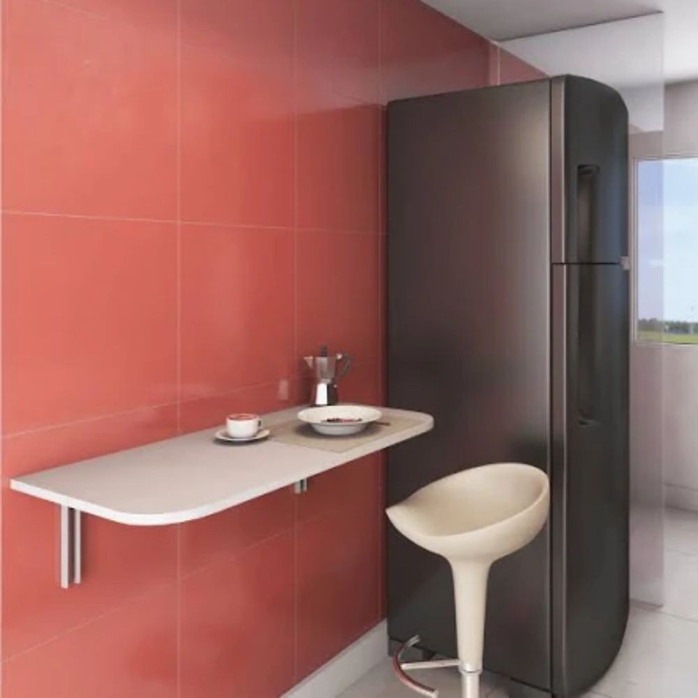 Mesa Dobrável Multivisão com Suporte 90x40 Branca | MDS-9040-BR