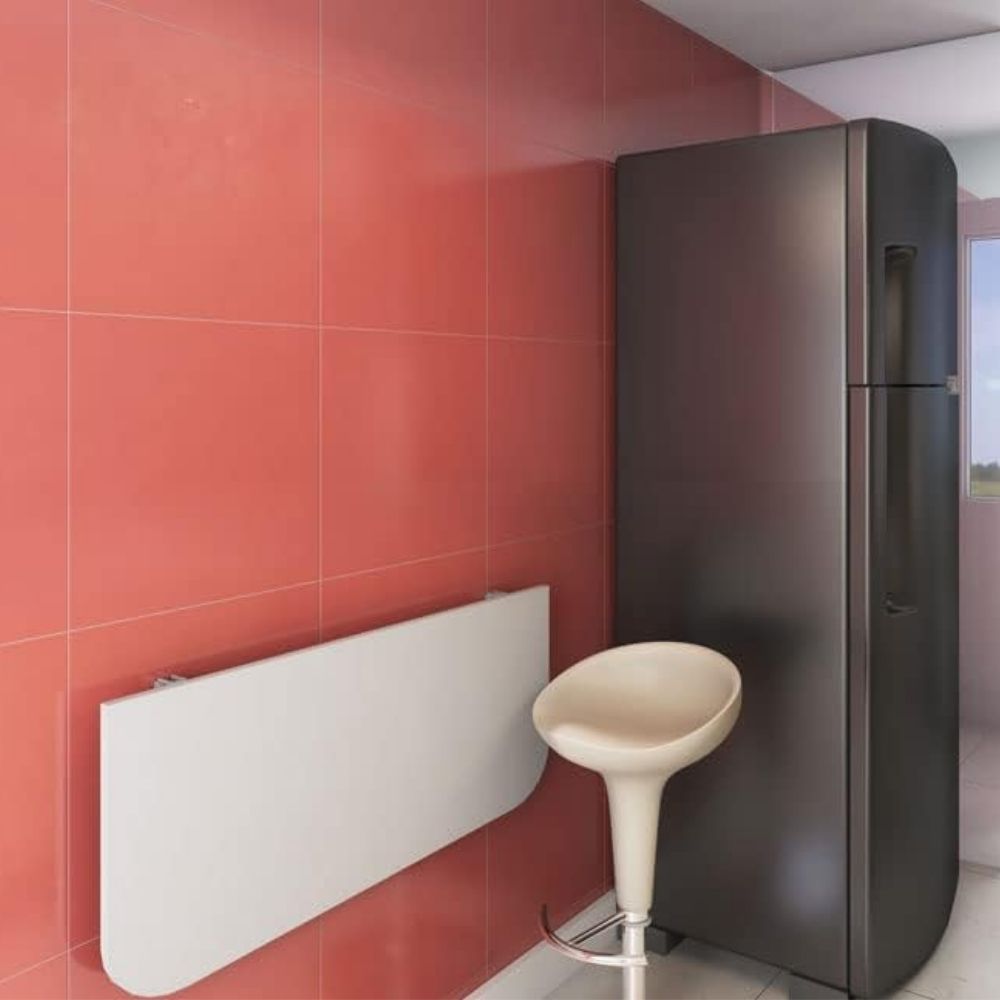 Mesa Dobrável Multivisão com Suporte 90x40 Branca | MDS-9040-BR