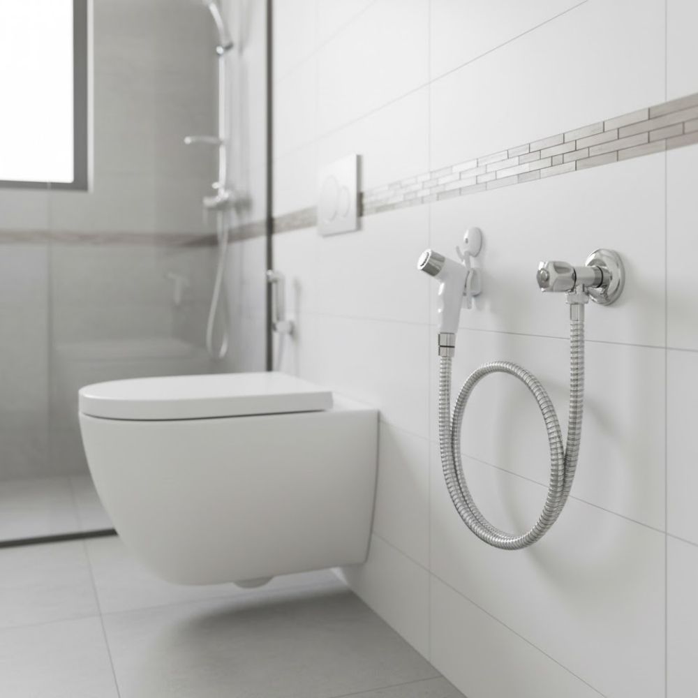 Ducha Higiênica Blukit com Registro ABS Branca 220911-212