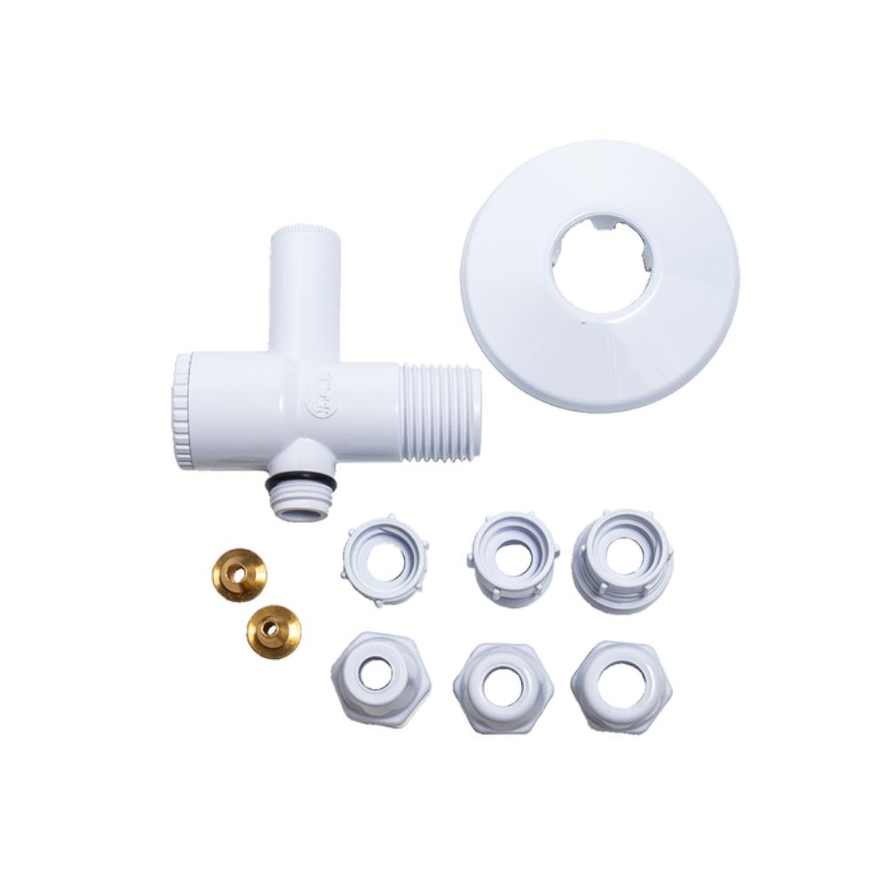 Adaptador Para Filtro De Água Blukit - 6 em1 Com Registro Branco | 310906-21