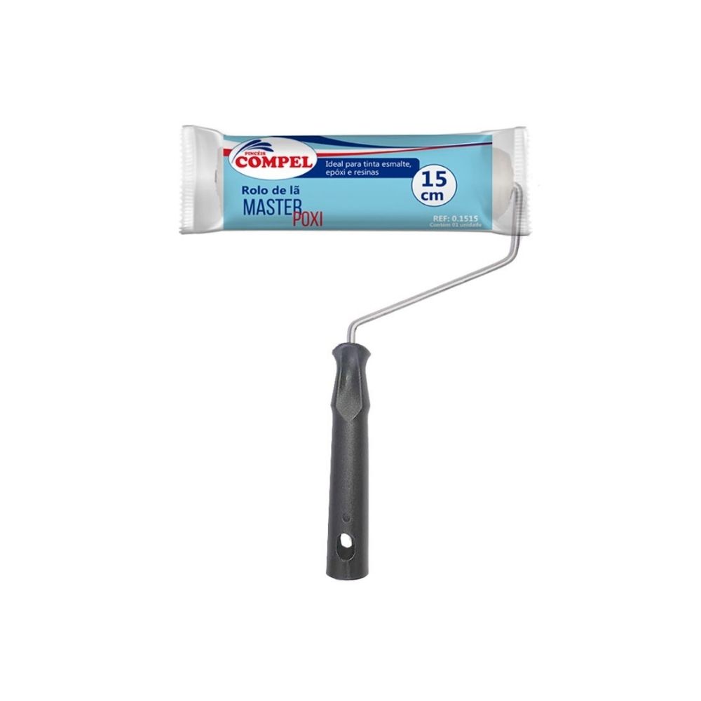 Rolo de Pintura Compel Lã Master Epoxi 15CM Com Cabo | 01515
