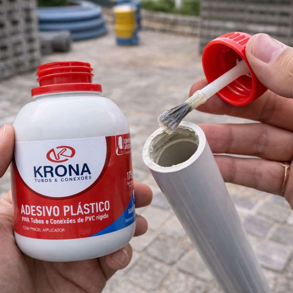 Cola PVC Krona 175G com Pincel Frasco | 518