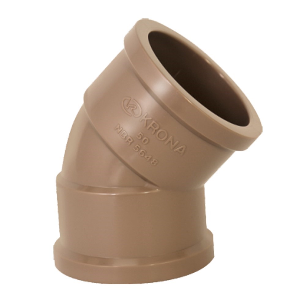 Cotovelo Marrom Krona Liso Liso 110mm X 45 423