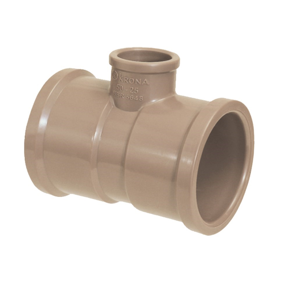 Tee Marrom Krona Liso Liso Liso Redução 110mmx60mm 872
