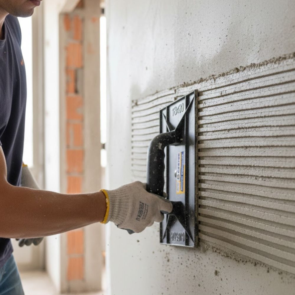 Desempenadeira PVC Castor 18x30 Corrugada Preta 121