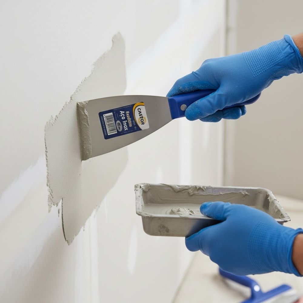 Espátula Parede Castor Inox Cabo Plástico 60mm 791