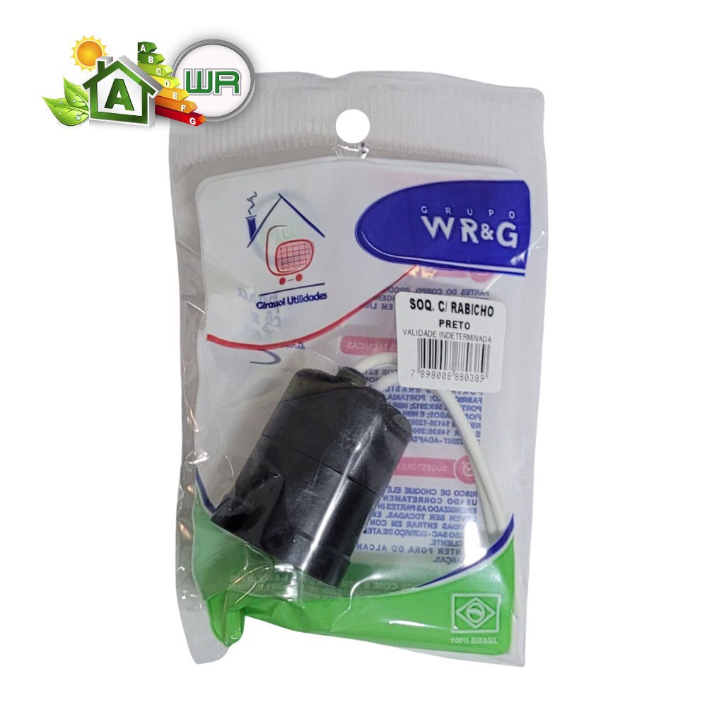 Soquete com Rabicho Wr Preto Flowpack 8038