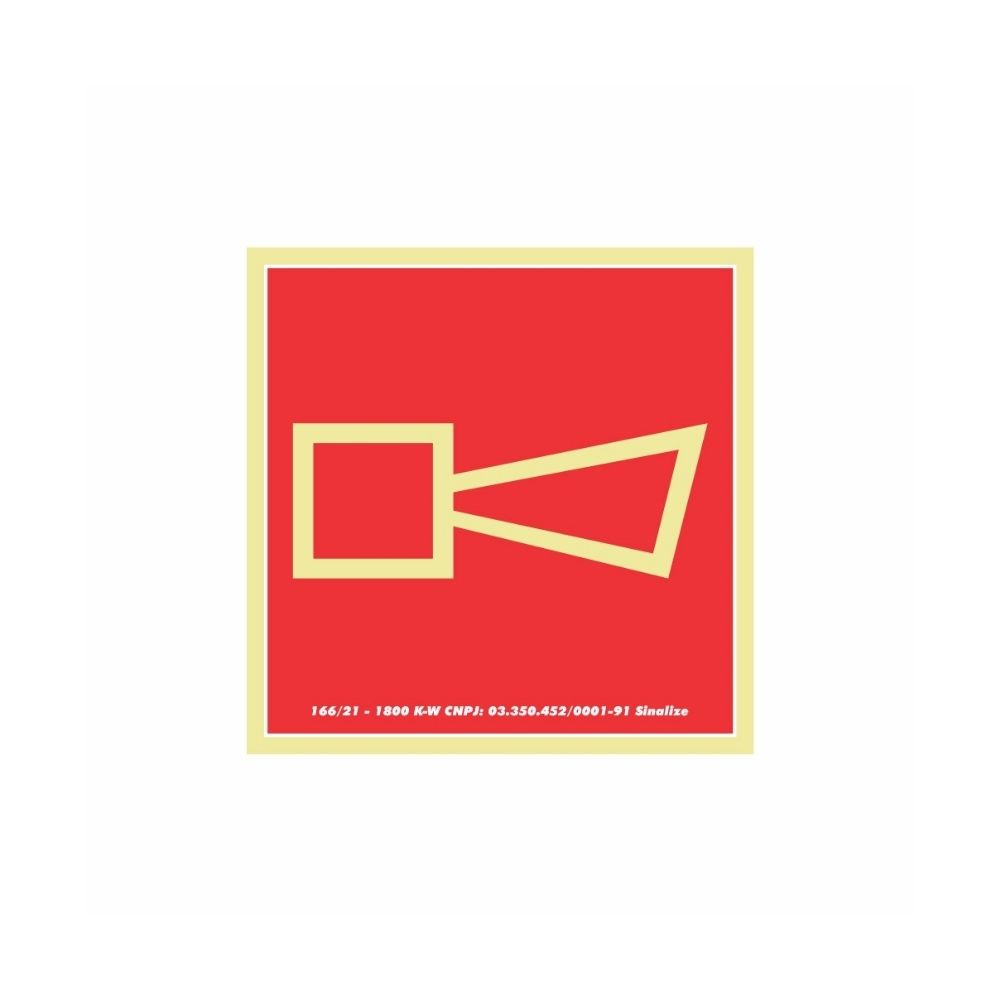 Placa Sinalize - Alarme Fluorescente 15x15cm | 350AC