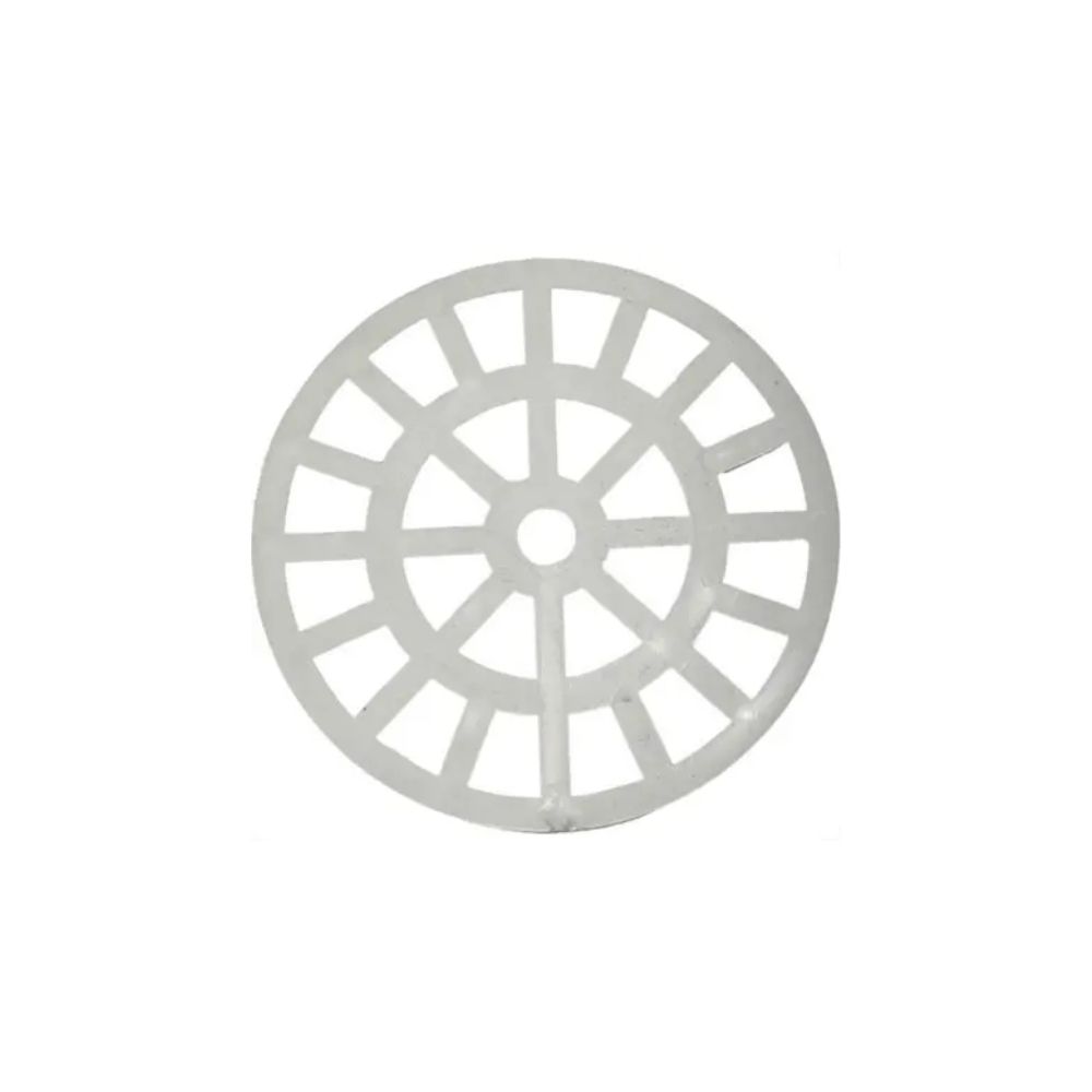 Grelha Plástica Dacunha Redonda Branca 10x10 7898076894448