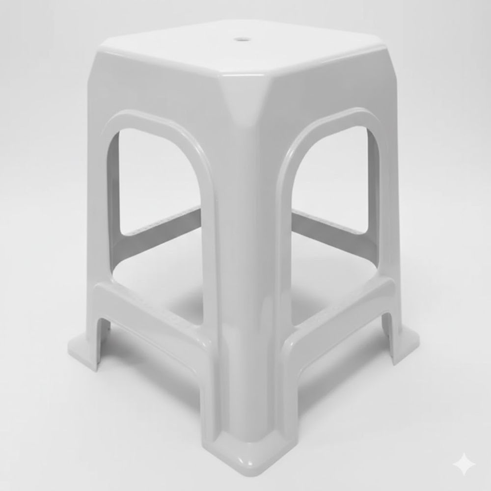 Banqueta Plástica Arcos Caixaplast Branca | BNABR