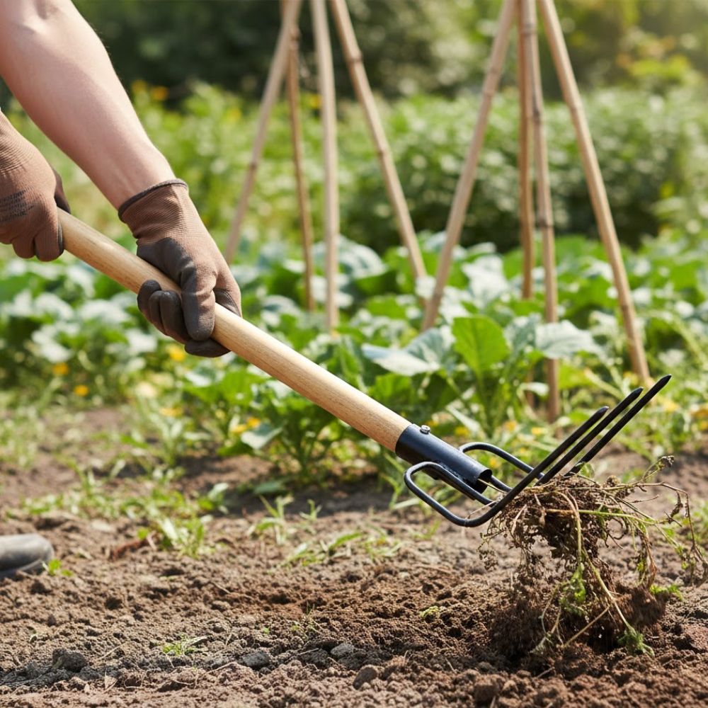 Forcado Coroa 4 Dentes Curvo sem Cabo 21