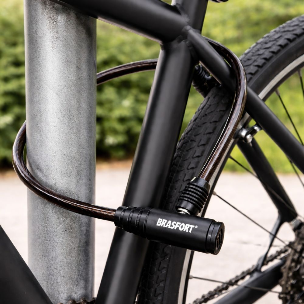 Cadeado Bicicleta Brasfort com Chave 08x60cm 7016