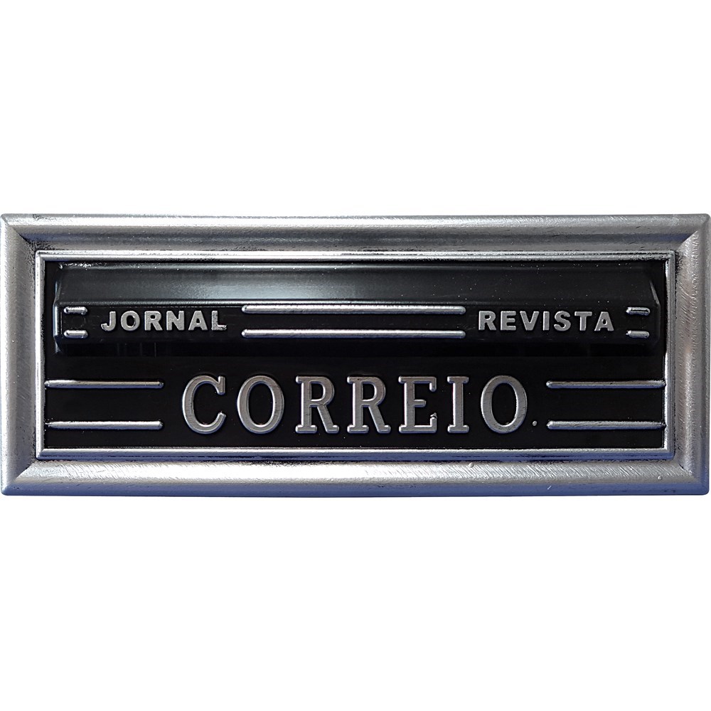 Caixa Carta Real Plástico "Correio" N28P Prata Média 488