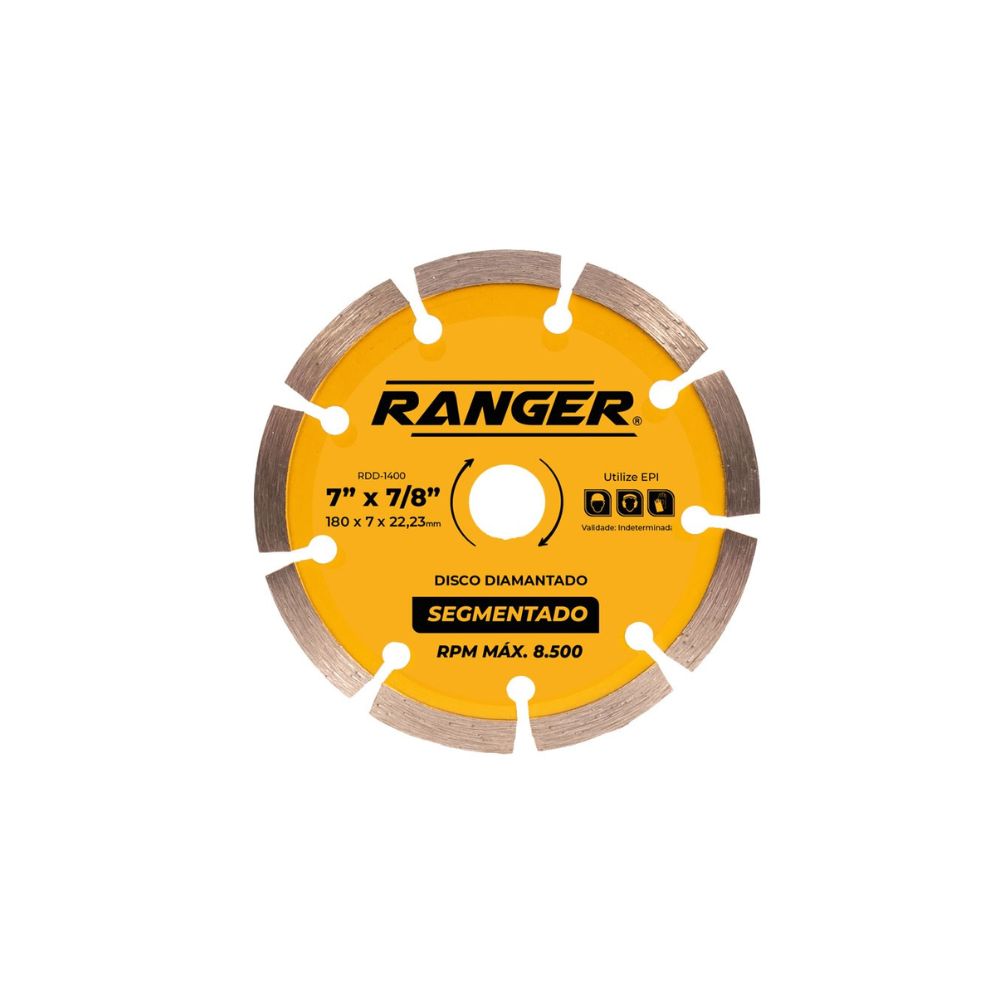 Disco Diamantado Ranger Segmentado Seco - 180MM | RDD-1400
