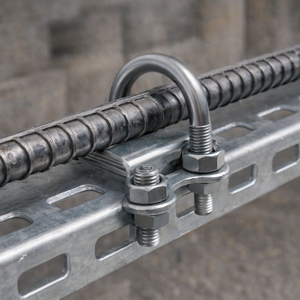 Abraçadeira Tipo U Vergalhão Perfilaço (G)2x1/4 25 Peças | A4013