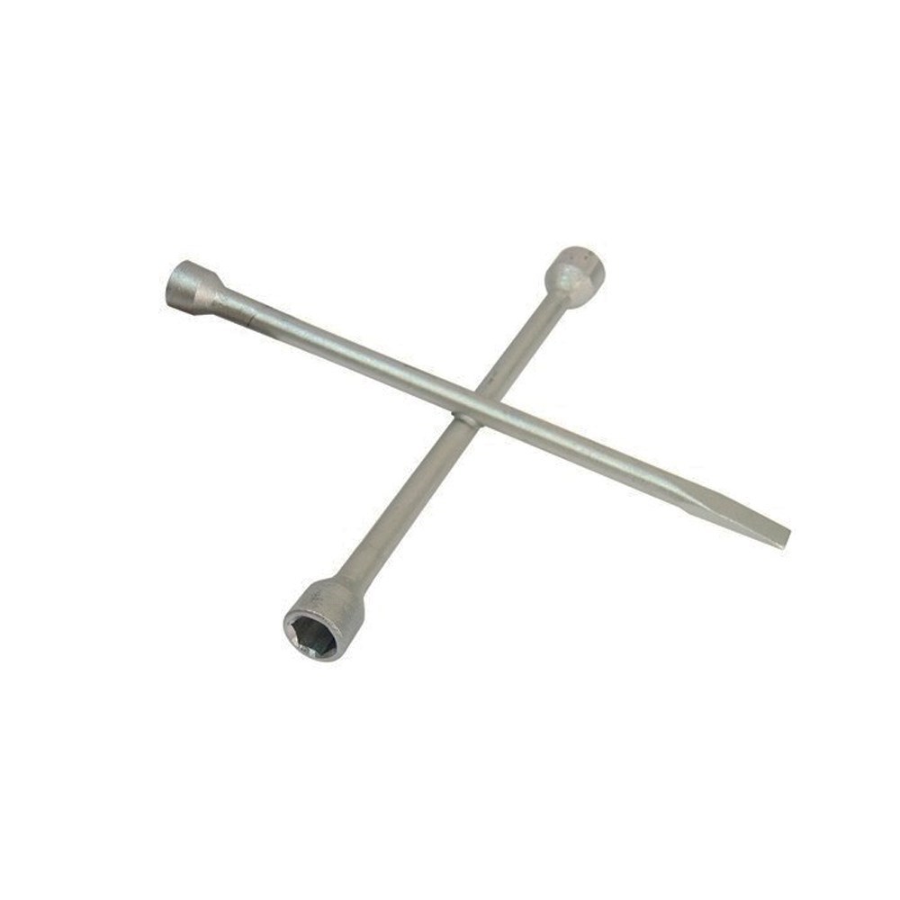 Chave de Roda Cruz Imã Zincada 3 Bocas CRC-04