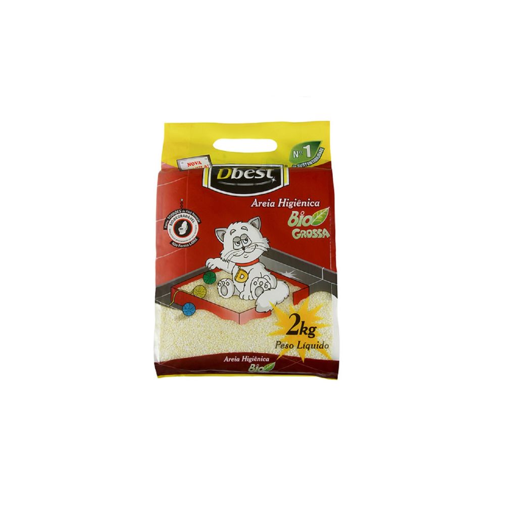 Areia Higiênica Dbest Bio Grossa 2kg