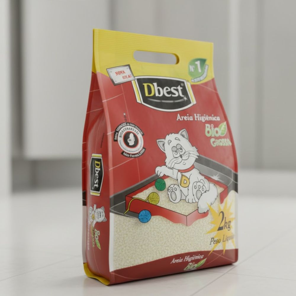 Areia Higiênica Dbest Bio Grossa 2kg