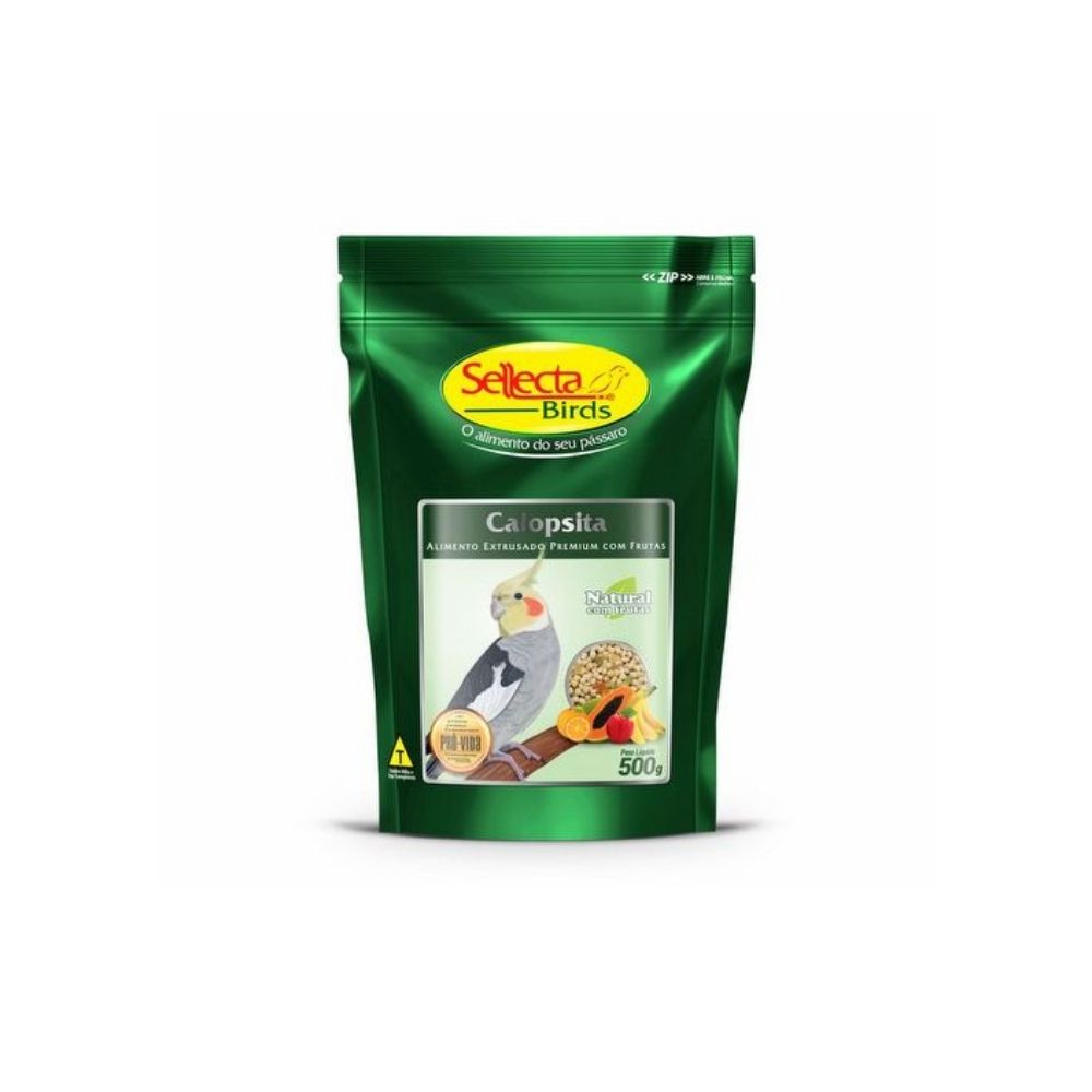 Ração Extrusado Calopsita Natural com Frutas Sellecta 500g