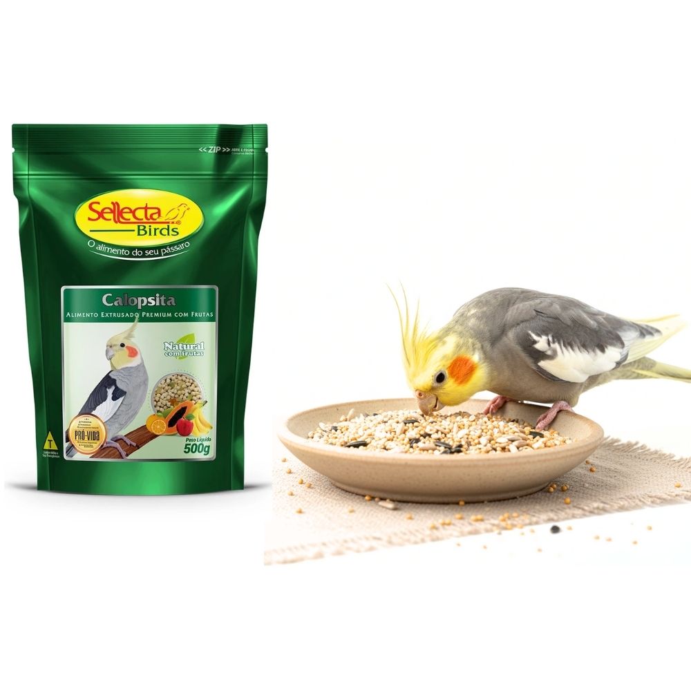 Ração Extrusado Calopsita Natural com Frutas Sellecta 500g